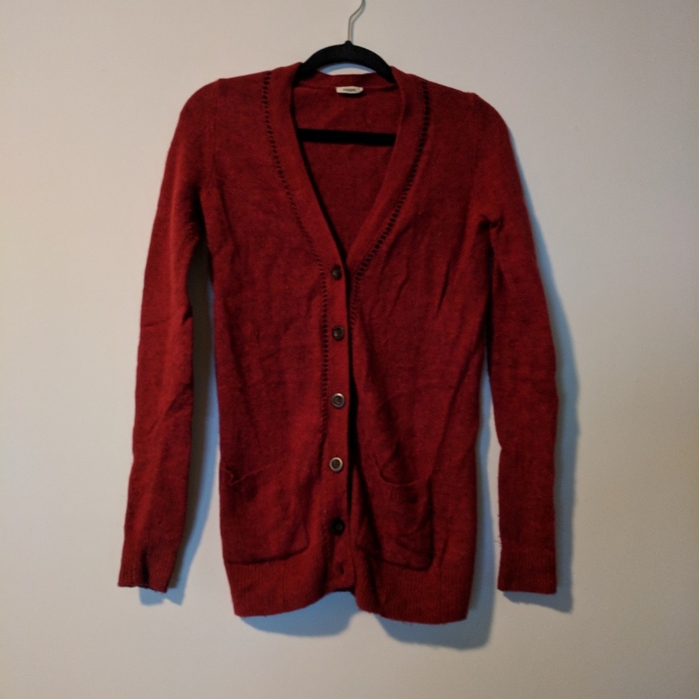 Red Fossil Cardigan